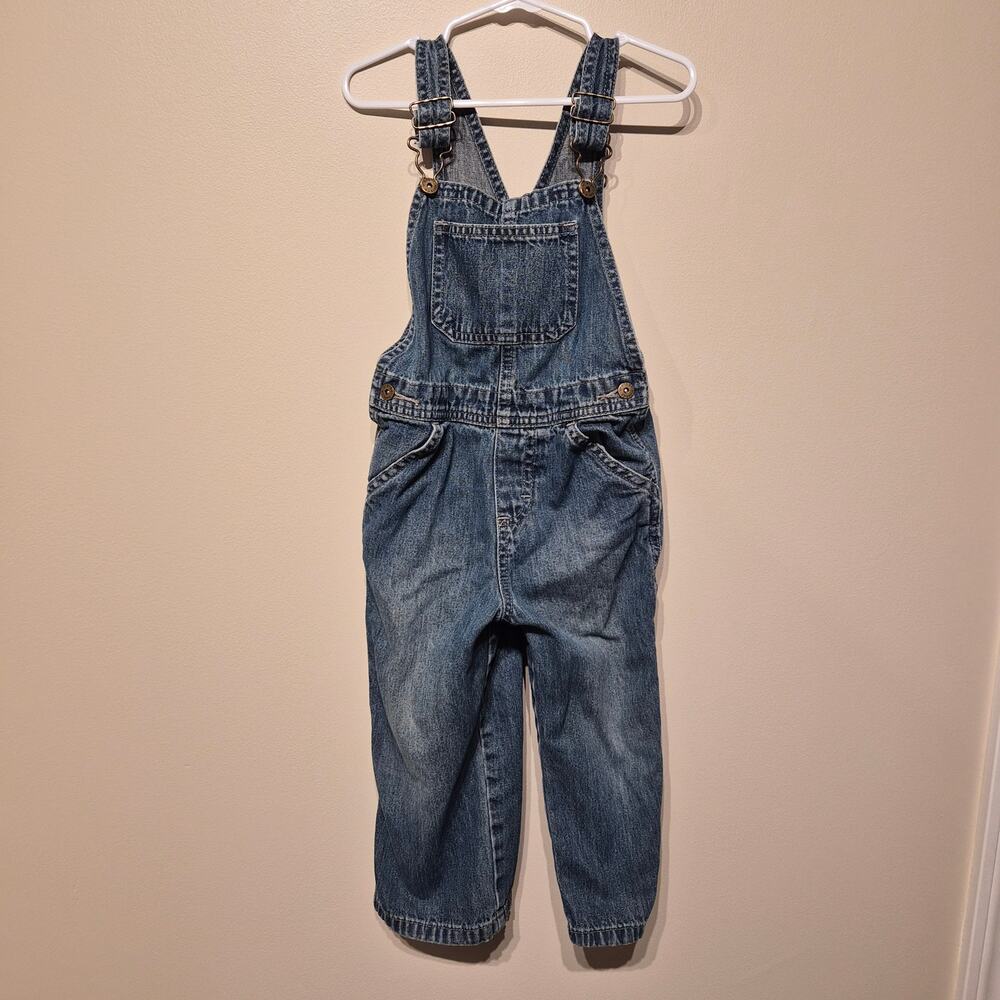 Wrangler Children's Denim Bibbed Overalls Classic Blue 3T